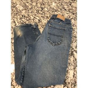 Vintage Lee Riders Mom Jeans Size 31x29 Long High Waist Tapered Leg Blue Denim‎